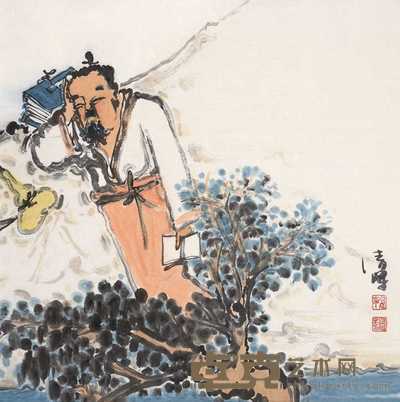 王晓辉  读书图 镜心 69×68cm